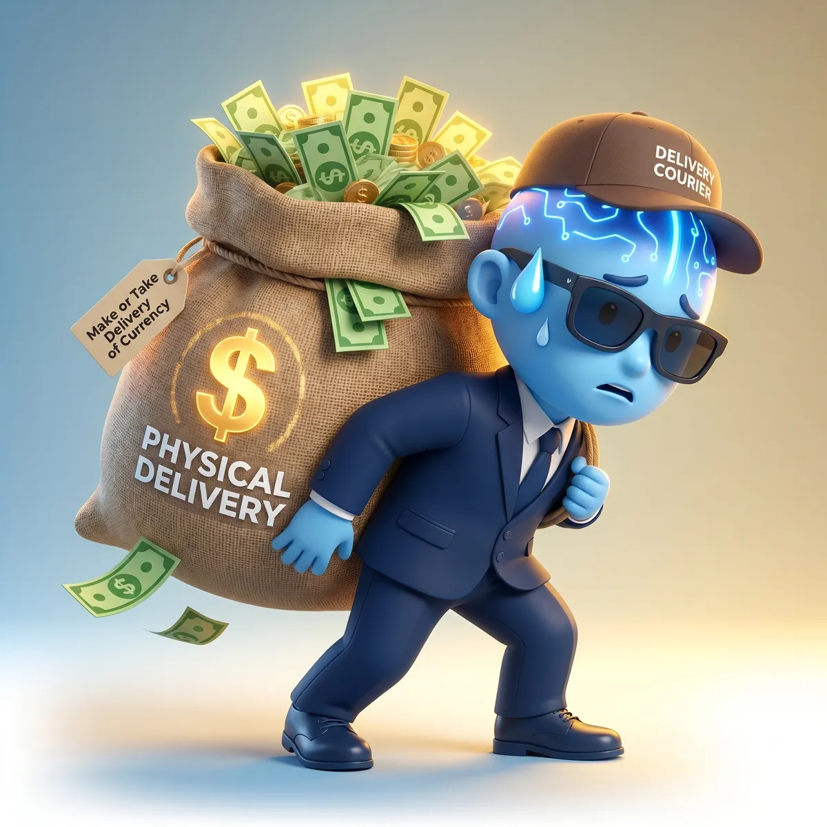 Physical delivery of currency