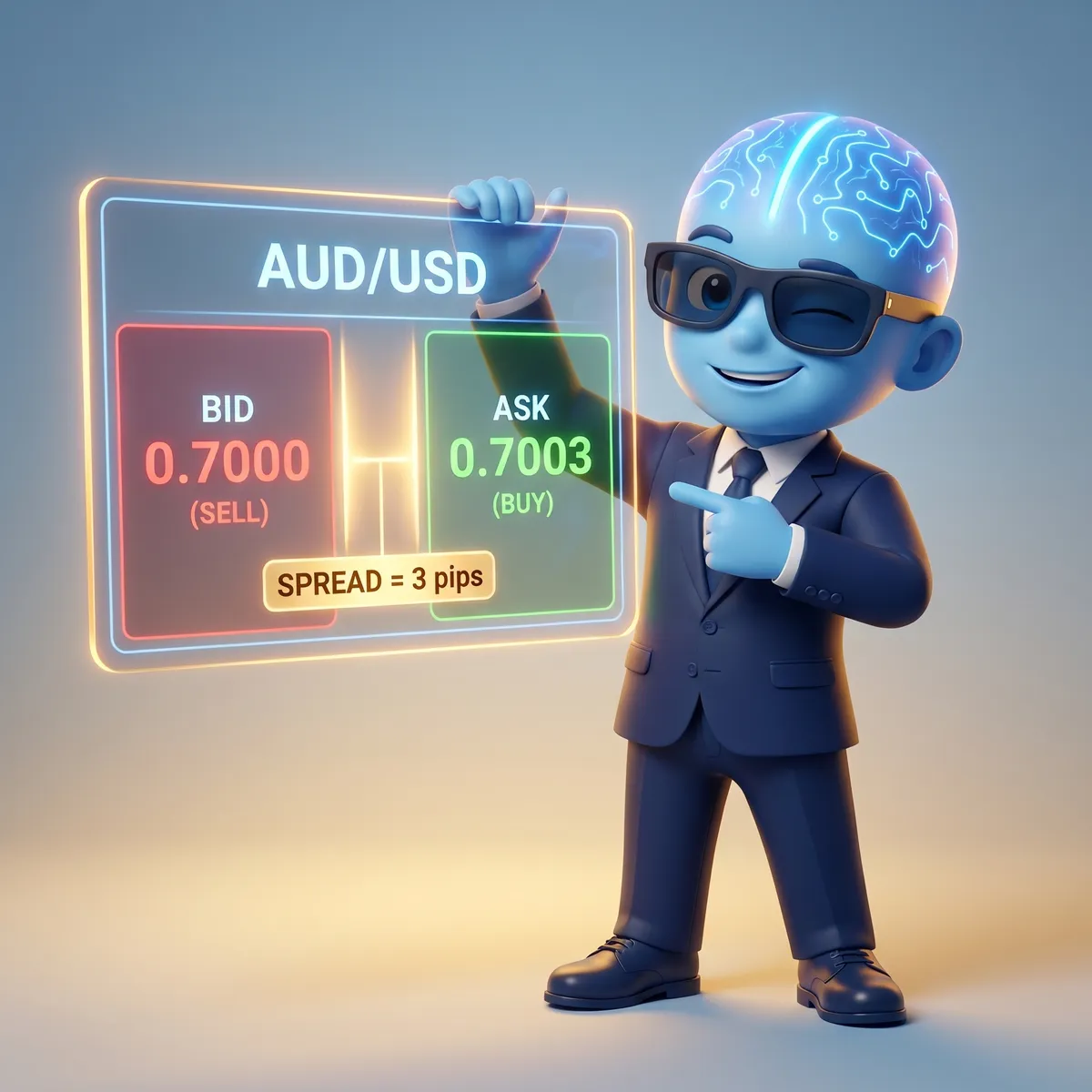 A currency pair quote showing bid and ask