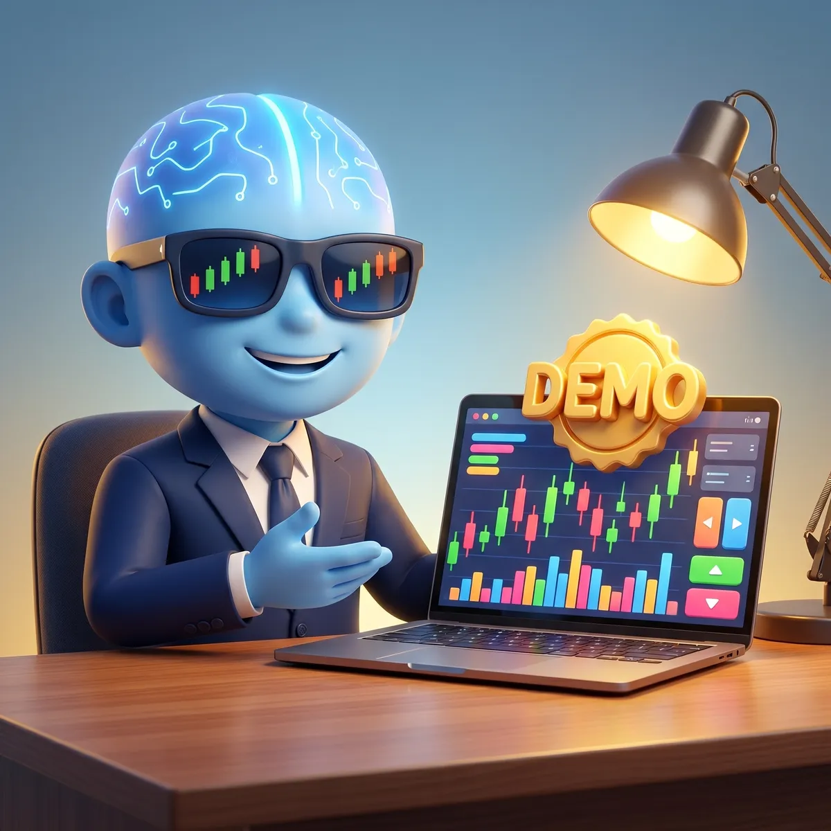 Demo account example on a trading platform