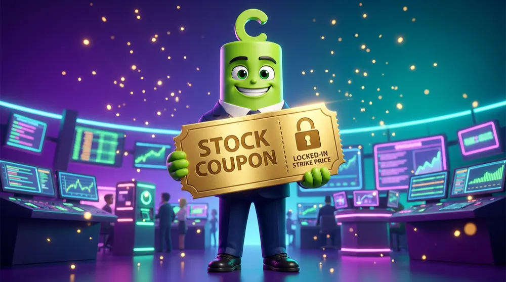 A stock coupon that locks in a buy price