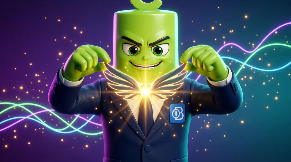 The green call mascot in a navy suit pinching the two short strikes of a Condor together into a single glowing point at the money, wings folding inward