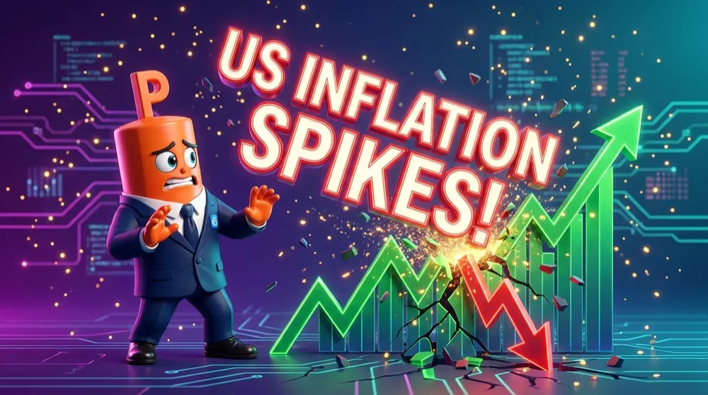 A cautious mascot bracing as a giant US data headline slams into the price chart