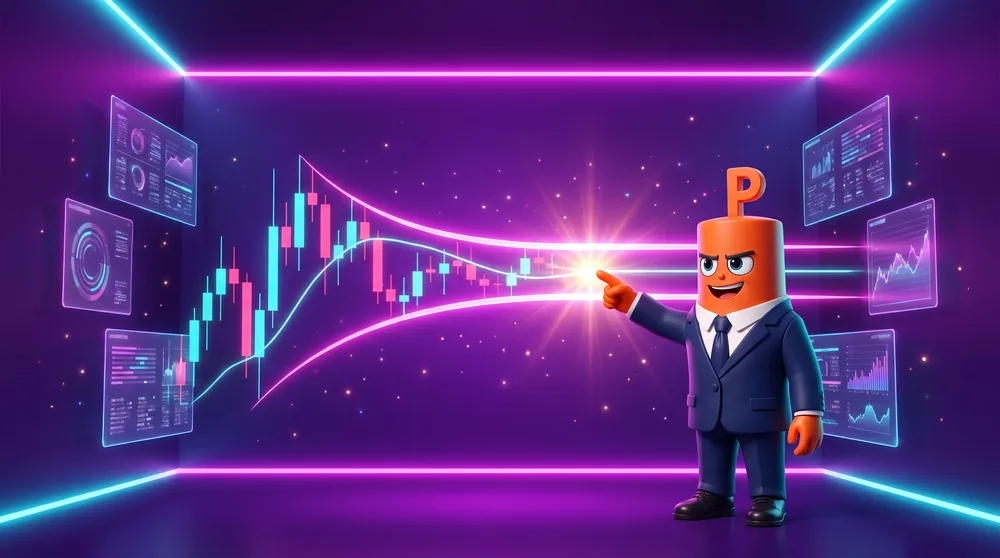 a pullback into a thick glowing band where several levels overlap